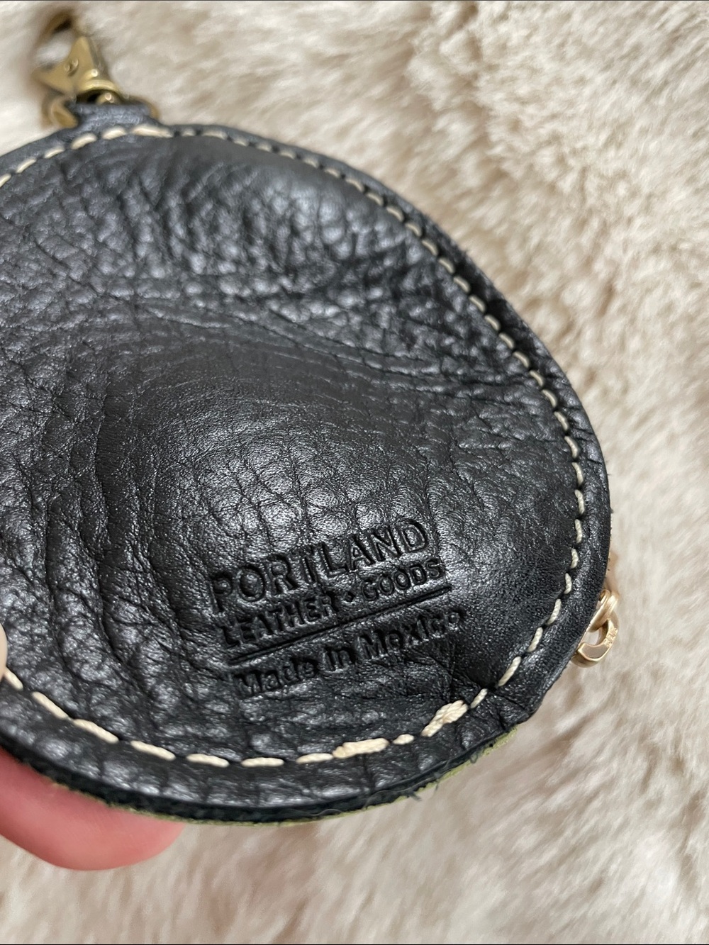Portland Leather Avocado Keychain Pouch - Picture 3 of 5